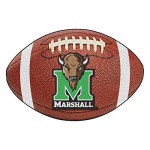 Fanmats Ncaa Marshall University Thundering Herd Nylon Face Football Rug, 22X35