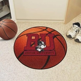 Boston University Basketball Rug - 27In. Diameter