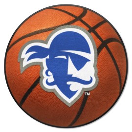 FANMATS 4368 Seton Hall Pirates Basketball Shaped Rug - 27in. Diameter, Basketball Design, Sports Fan Accent Rug
