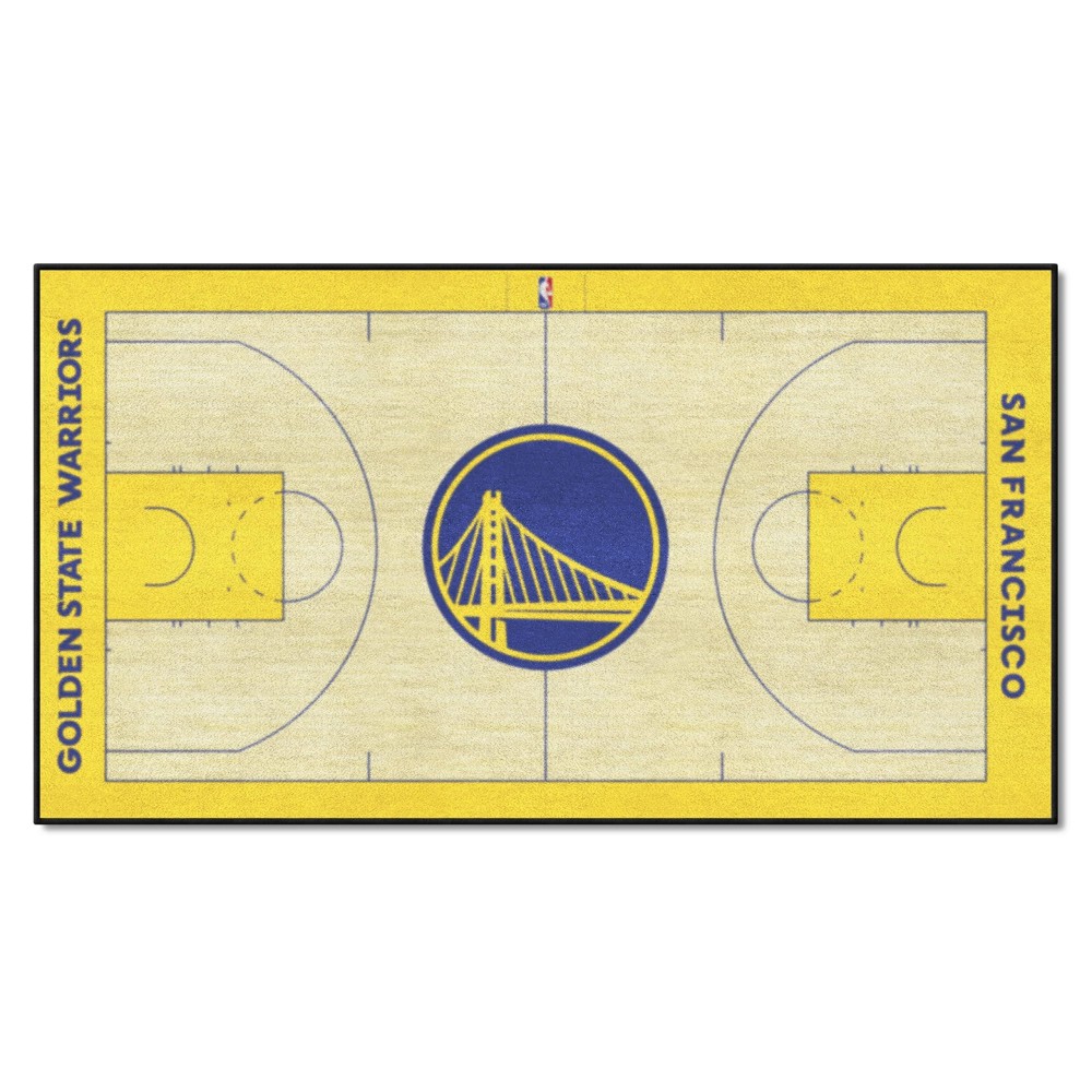 FANMATS 9264 Golden State Warriors Large Court Runner Rug - 30in. x 54in. - 