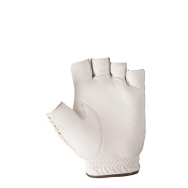 HJ Glove Women's Snow White Original Half Finger Golf Glove, Large, Left Hand