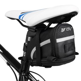 Bv Bicycle Strap-On Saddle Bag With Perfect Size I With Reflective For A Safety Ride I Seat Bag, Cycling Bag - Bike Bag For All Our Essentials, Bike Bags For Bicycles, Bicycle Bag, Bike Seat Bag