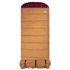 Teton Sports Deer Hunter Sleeping Bag; Warm And Comfortable Sleeping Bag Great For Camping Even In Cold Seasons; Brown, Right Zip