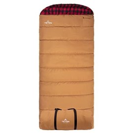 Teton Sports Deer Hunter Sleeping Bag; Warm And Comfortable Sleeping Bag Great For Camping Even In Cold Seasons; Brown, Right Zip, Brown / -35F / Right