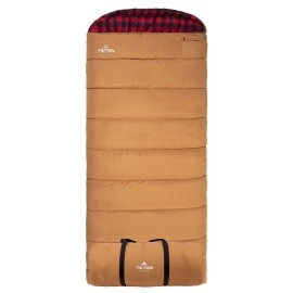 Teton Sports 1025L Deer Hunter Sleeping Bag; Warm And Comfortable Sleeping Bag Great For Fishing, Hunting, And Camping; Great For When Its Cold Outdoors; Brown, Left Zip