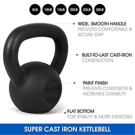 Yes4All Combo Cast Iron Kettlebell Weight Sets 