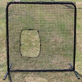 Cimarron Sports 7 X 7 Foot Underhand Softball Fast & Slow Pitch Protective Portable Pitching Screen Safety Netting Net And Frame