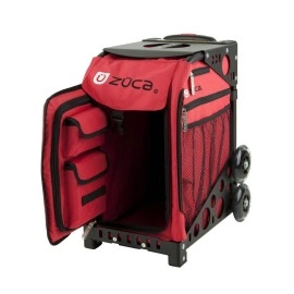 ZUCA Chili Sport Insert Bag (Red) with Black Non-Flashing-Wheels Sport Frame