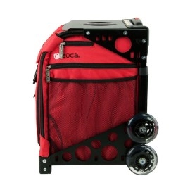 ZUCA Chili Sport Insert Bag (Red) with Black Non-Flashing-Wheels Sport Frame
