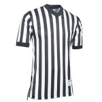 CHAMPRO Whistle Basketball Officials' Dri Gear Polyester Jersey, Adult Small, Black, White