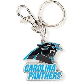 Aminco Nfl Carolina Panthers Heavyweight Keychain, Black, 5