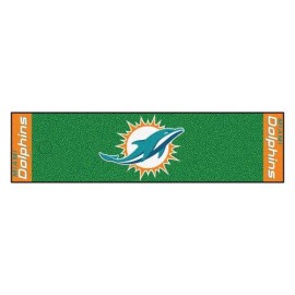 Fanmats Nfl Miami Dolphins Nylon Face Putting Green Mat , 18X72