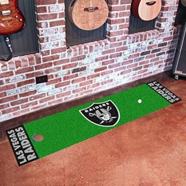 Fanmats 9024 Nfl - Las Vegas Raiders Putting Green Mat 18In. X 72 In., Team Color