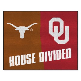 Fanmats 6123 Texas Oklahoma House Divided Rug - 34 In. X 42.5 In.
