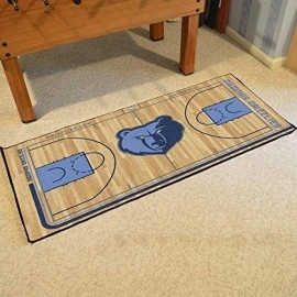 Fanmats Nba Memphis Grizzlies Nylon Face Nba Court Runner-Large , 29.5X54