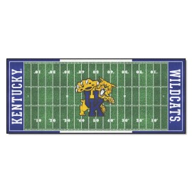 Fanmats 7546 Kentucky Wildcats Field Runner Rug - 30In. X 72In. - Uk & Wildcat Logo