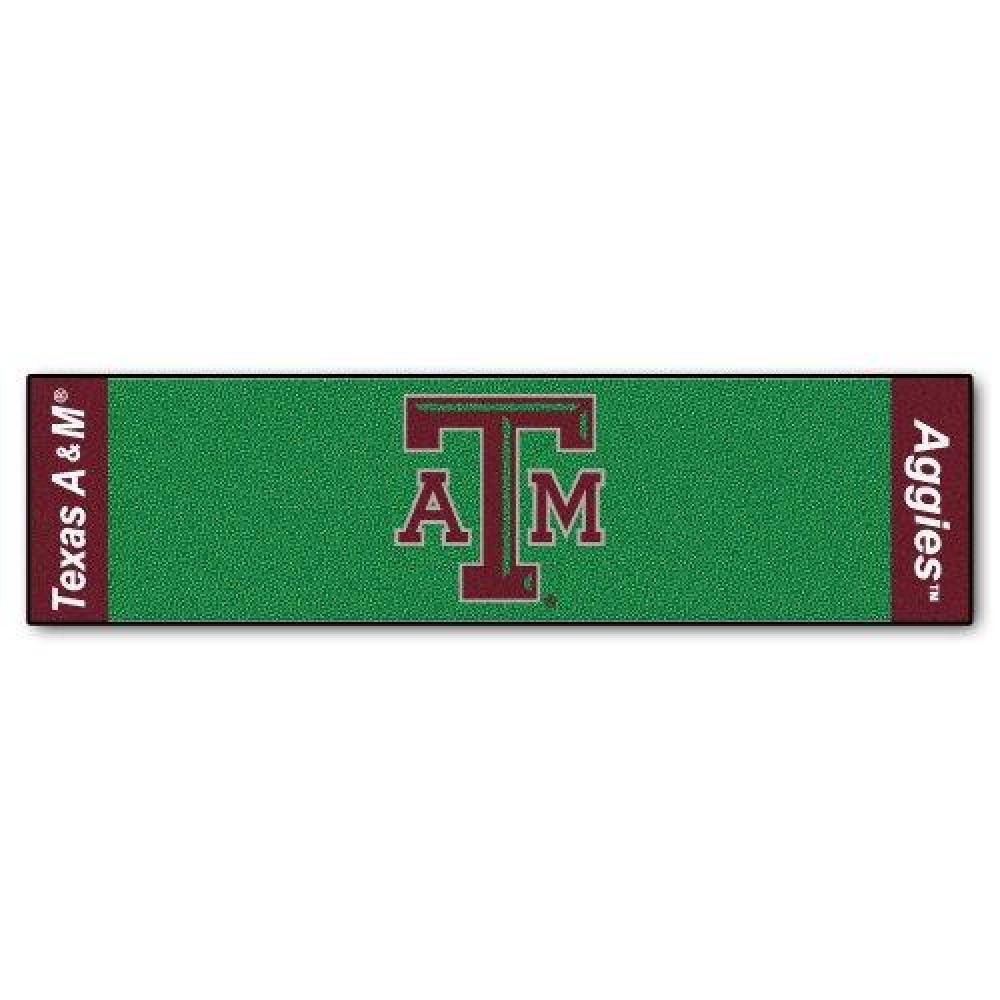 Fanmats Ncaa Texas A&M University Aggies Nylon Face Putting Green Mat , 18X72