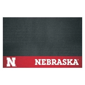 Fanmats - 12128 Ncaa University Of Nebraska Cornhuskers Vinyl Grill Mat Black 26X42