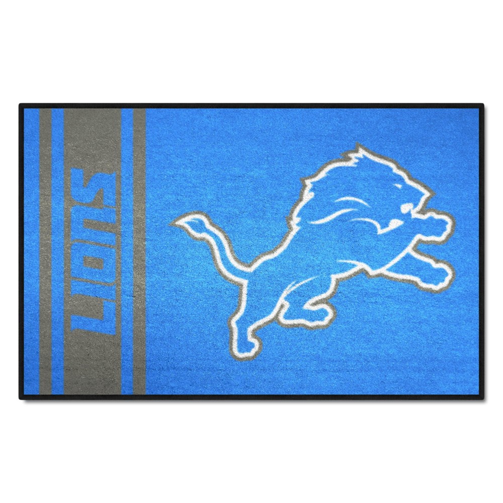 FANMATS 8241 Detroit Lions Starter Mat Accent Rug - 19in. x 30in. | Sports Fan Home Decor Rug and Tailgating Mat Uniform Design