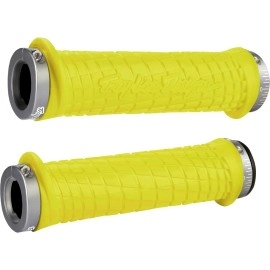 ODI Lock-On Bonus MTN Troy Lee with Clamp Grip, Yellow/Grey