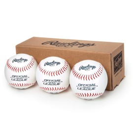 Rawlings Official League Recreational Use Practice Baseballs Olb3 Youth/8U 3 Count