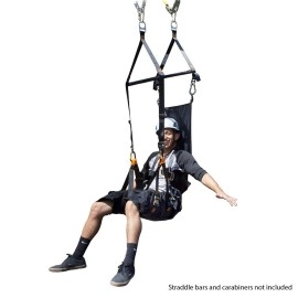 Fusion Climb Roar Deluxe Maximum Comfort Full Body Zipline Hammock Harness with Head Support