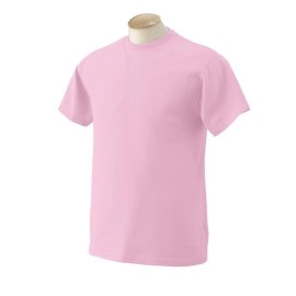 Fruit of the Loom Men's Short Sleeve Crew Tee, Large - Classic Pink