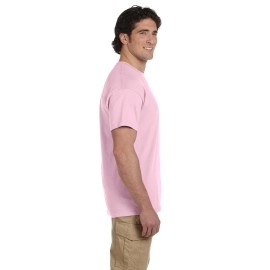 Fruit of the Loom Men's Short Sleeve Crew Tee, Large - Classic Pink
