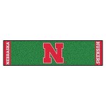 Fanmats - 9077 Ncaa University Of Nebraska Cornhuskers Nylon Face Putting Green Mat, 18X72