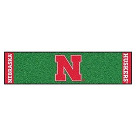 Fanmats - 9077 Ncaa University Of Nebraska Cornhuskers Nylon Face Putting Green Mat, 18X72