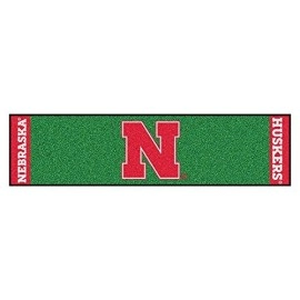 Fanmats - 9077 Ncaa University Of Nebraska Cornhuskers Nylon Face Putting Green Mat, 18X72