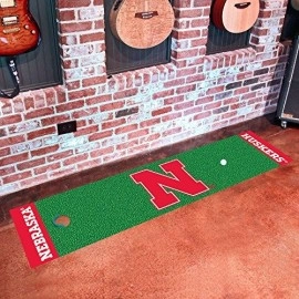 Fanmats - 9077 Ncaa University Of Nebraska Cornhuskers Nylon Face Putting Green Mat, 18X72