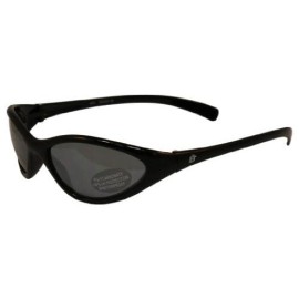 Birdz Eyewear Hen Slim Line Riding Sunglasses (Black Frame/Smoke Lens)