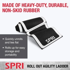 SPRI Roll-Out Agility Ladder Speed Training Equipment - Workout Exercise Fitness Equipment for Sports: Soccer, Football, Baseball, Basketball, Hockey, Boxing, Tennis, Softball