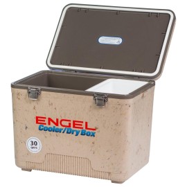 Engel UC30 30qt Leak-Proof, Air Tight, Drybox Cooler and Hard Shell Lunchbox for Men and Women in Camo
