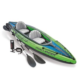 Intex 68306 Inflatable Canoe, Two Person Challenger K2 Kayak, 351 X 76 Cm