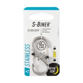 Nite Ize Lsb2-01-R3 S-Biner Slidelock Dual Locking Carabiner, Size #2, Stainless