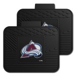 FANMATS 12418 NHL Colorado Avalanche Back Row Utility Car Mats - 2 Piece Set, 14in. x 17in., All Weather Protection, Universal Fit, Deep Resevoir Design, Molded Team Logo