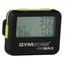 Gymboss miniMAX Interval Timer and Stopwatch - Black / Yellow SOFTCOAT