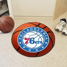 Fanmats Nba Philadelphia 76Ers Nylon Face Basketball Rug , 26 Diameter
