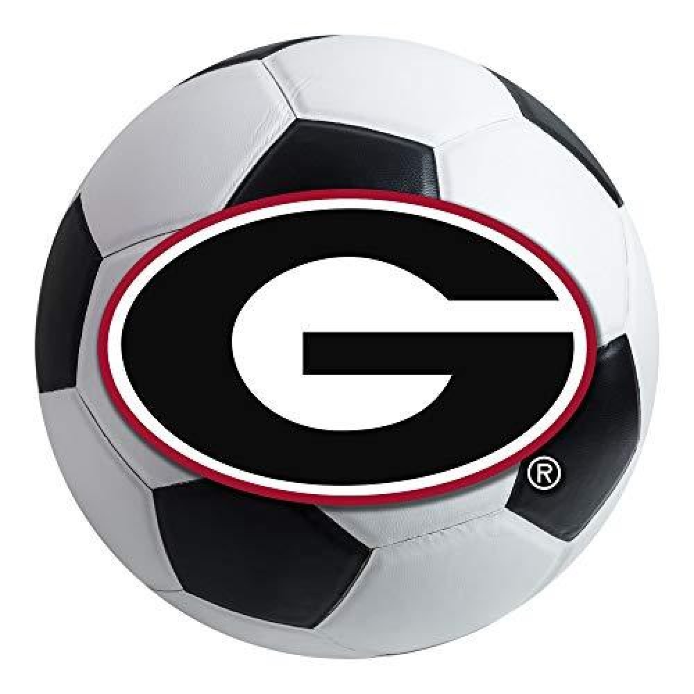 Fanmats Ncaa University Of Georgia Bulldogs Nylon Face Soccer Ball Rug , 26 Diameter