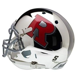 Ncaa Rutgers Scarlet Knights Authentic Xp Football Helmet, Chrome/Red/Grey