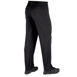 CHAMPRO Men's Standard MVP OB Open Bottom Loose-Fit Baseball Pants, Black, 2X-Large