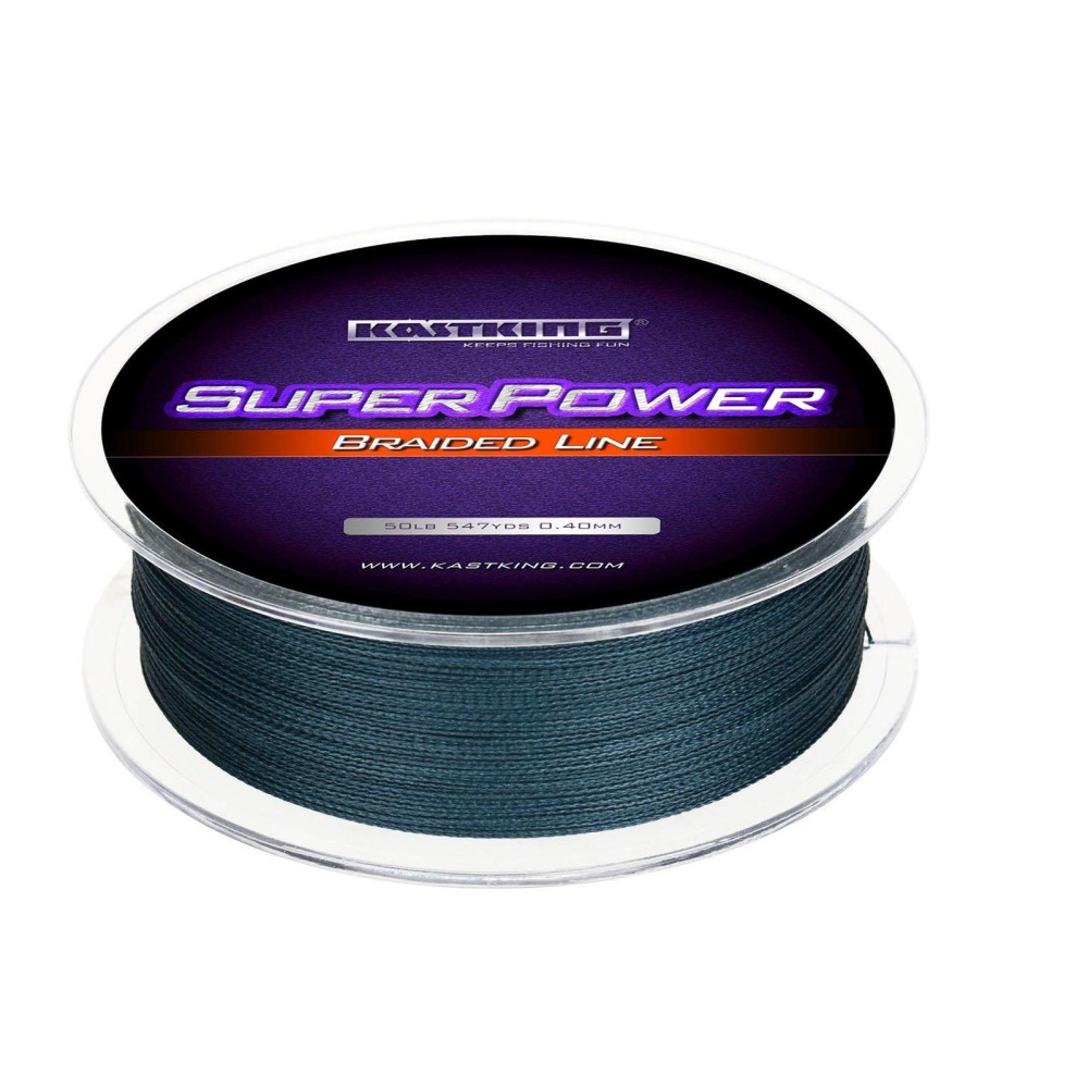 Kastking Superpower Low-Vis Gray Braided Fishing Line 500M(547 Yard)-12Lb