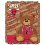 Northwest Nba Chicago Bulls Woven Jacquard Tapestry Throw Blanket, 36 X 46, Half Court