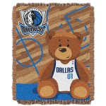 Officially Licensed NBA Dallas Mavericks Half Court Woven Jacquard Baby Throw Blanket, 36