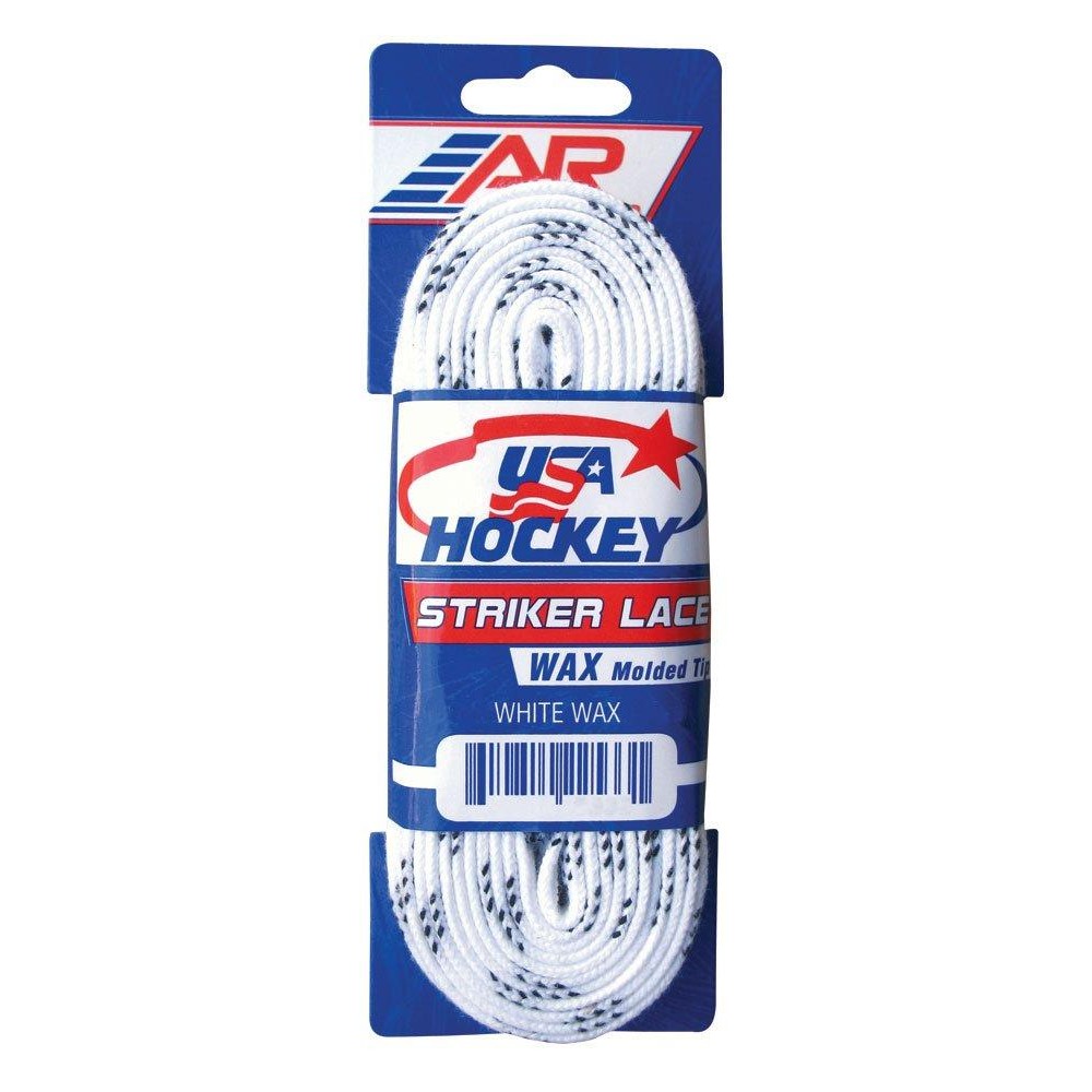 A&R Sports Usa Waxed Hockey Laces, 132-Inch, White
