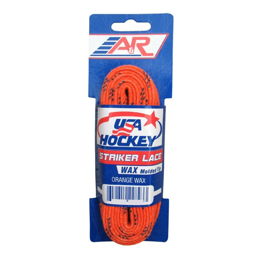 A&R Sports Usa Waxed Hockey Laces, 84-Inch, Orange