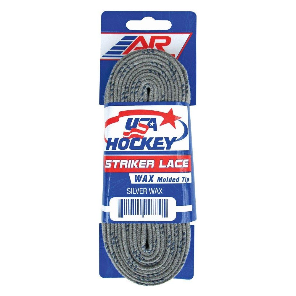 A&R Sports Usa Waxed Hockey Laces, 108-Inch, Silver