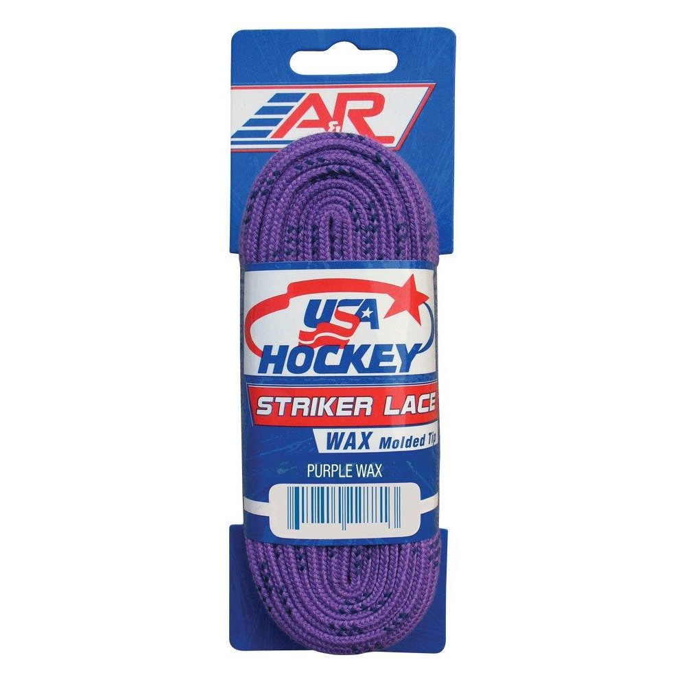 A&R Sports Usa Waxed Hockey Laces, 108-Inch, Purple